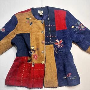 Koret City Blues Size L-XL 18W Multicolor Patchwork 1980s Vintage Jacket
